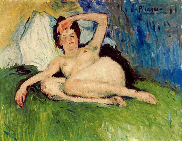 Pablo Picasso Classical Oil Paintings Jeanne (Reclining Nude)